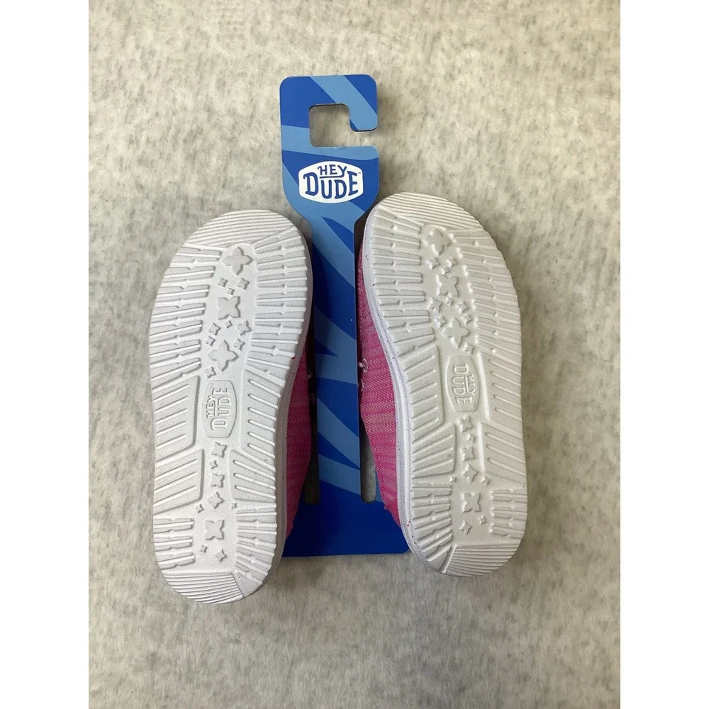 Hey Dude Wendy Youth Sport Mesh Bright Pink Slip On Shoes 40449-6WX Size J1